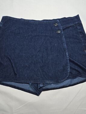 Cozy Blue Dark Blue Skort Shorts Juniors Large Soft Stretchy Summer Beach
